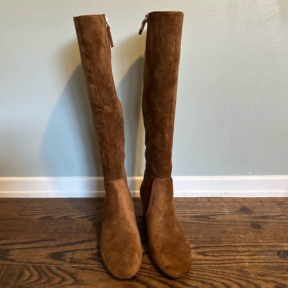 J. Crew Factory Brown Suede Knee-High Boots - Picture 2 of 11